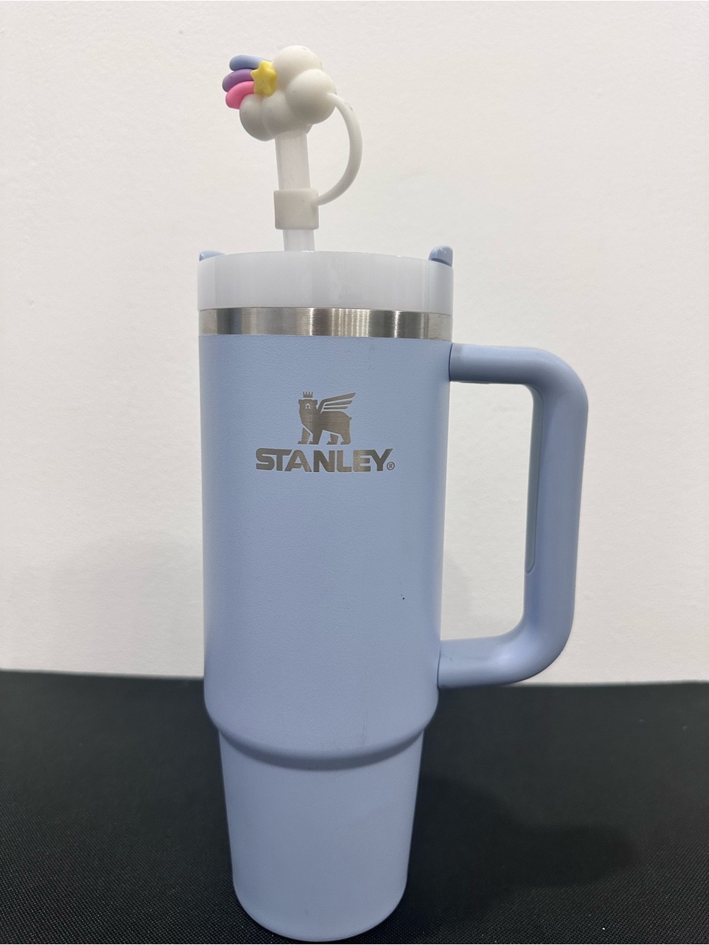 STANLEY QUENCHER H2O PASTEL BLUE TUMBER INSULATED TRAVEL MUG WITH HANDLE 30 oz